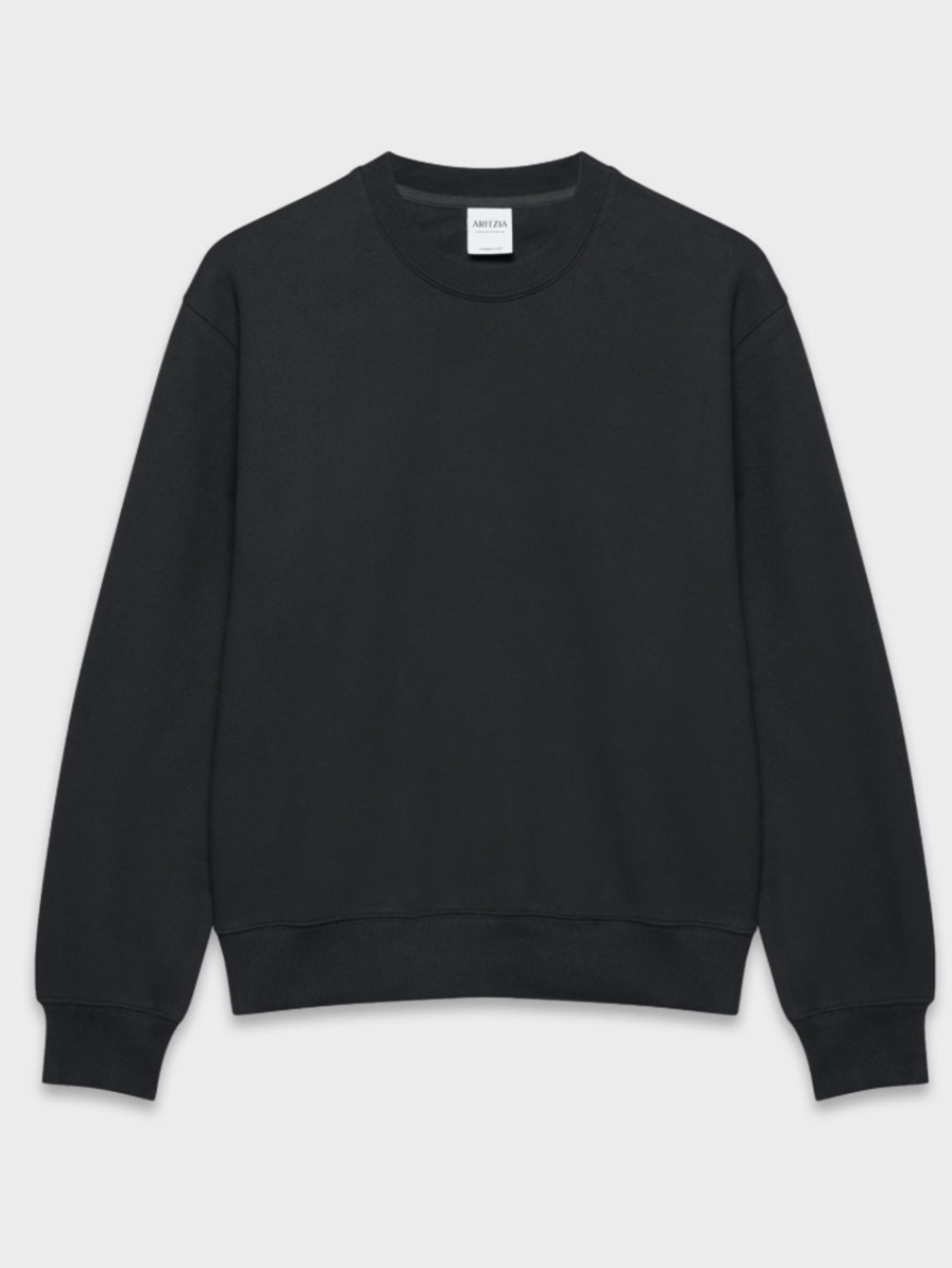 Aritzia Black perfect Crewneck Sweatshirt xs
